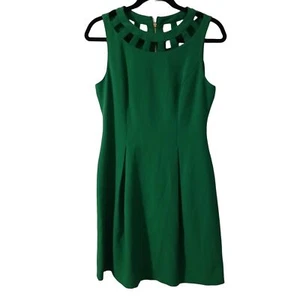 Eliza J. Green Sleeveless Cutout Collar Sleeveless Cocktail Party Shift Dress 6 - Picture 1 of 9