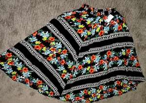 Mix Nouveau Colorful Long Full Boho Skirt Maxi Tag Elastic Waist SZ S Polyester - Picture 1 of 2