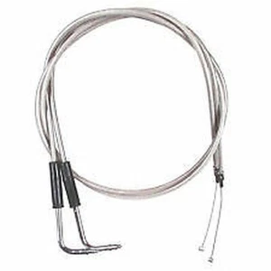 31 Inch Acier Inoxydable Accélérateur & à Vide Câble Set Harley Davidson Motos - Picture 1 of 1