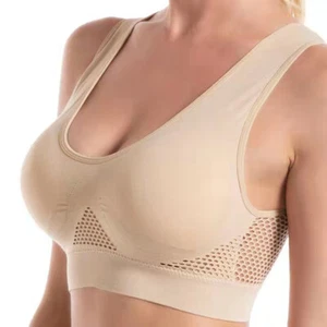 Mesh Breathable Sports Bra Women Yoga Comfortable Support Underwear Shapewear ✲ - Picture 1 of 27