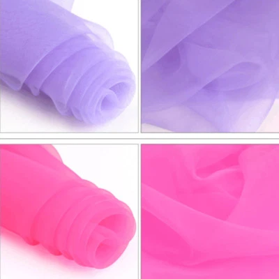 Organza Fabric Sheer Voile Curtain Tutu Skirt Wedding Adorn Chair Bows By Meter - Image 1 of 4