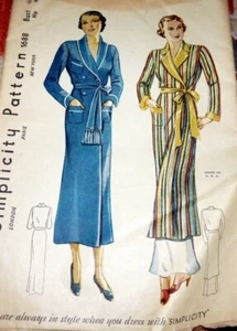 * SCHÖNES VINTAGE 30er Jahre ROBE Schnittmuster BÜSTE 40 FF - Bild 1 von 1