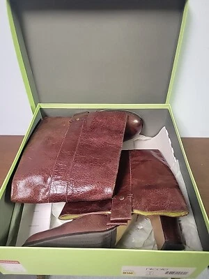 NICOLE Fargo WOMEN'S Brown LEATHER Knee High Heel BOOTS 10M $139 - Image 1 of 4