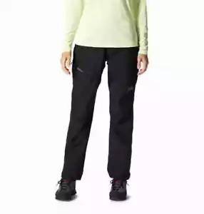 Mountain Hardwear Exposure/2 Pants Women Medium Black Straight Waterproof JDM808 - Picture 1 of 10