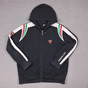 Ducati Corse Hoodie Mens XXXL 3XL Motorcycle Racing Full Zip Drawstring Pockets - Picture 1 of 13