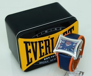 Everlast 490002102 Stainless Steel Watch on Navy Leather Strap with Box - Picture 1 of 4