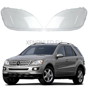 for MB ML W164 2005-2008  Headlight Headlamp GlassLens Cover Pair (L+R) + Manual - Picture 1 of 4