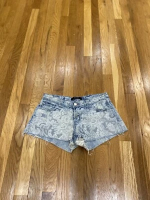 J Brand Women Shorts Cut Off Jean Denim Size 24 Light Wash Distressed Bandanna - Image 1 of 4