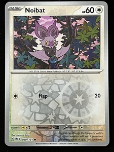 Juego de cartas coleccionables Pokémon Noibat 090/131 Holograma inverso Evoluciones prismáticas - Imagen 1 de 2