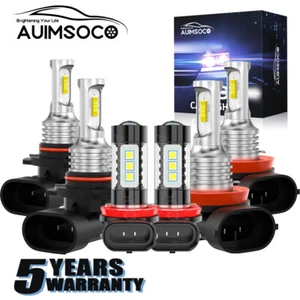 6X 6000K White LED Headlight Fog Light Kit Hi/Lo Beam For 2014 2015 Honda Accord - Picture 1 of 13