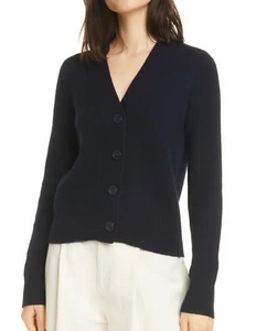 NWT VINCE Button Soft Cashmere Cardigan Sweater, 403CBL, MSRP $375 - Picture 1 of 14