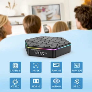 T95Z+ Android Box 4K UHD 32GB archiviazione Allwinner H618 wifi Android 12 bluetooth - Foto 1 di 10