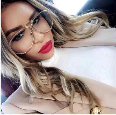 GAFAS Super Poshe Giratorio Diseño Metal Marcos Mujeres Gafas SOMBREADO Piloto Foto 1 de 4