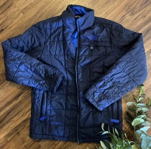 The North Face Boys Jacket 14-16 Blue Puffer Quilted Coat Full Zip TNF - Picture 1 of 5