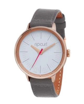 Relógio de surf feminino Rip Curl LINDSAY OURO ROSA COURO PU A2972G cinza Rrp $179,99 - Imagem 1 de 2
