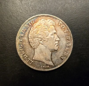 Moneda de plata Two Thaler 1840 AU+ Estados alemanes Baviera Rey Luis Monumento Volver - Imagen 1 de 4