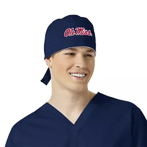 Ole Miss Rebels Navy Scrub Cap Officially Licensed - Picture 1 of 2