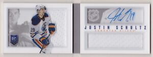 13-14 Panini Playbook Justin Schultz /199 Auto Jersey Rookie Booklet Oilers 2013