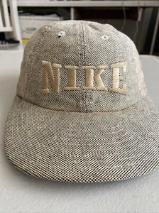 Vintage 80s Nike Arch Logo Snapback Hat Rare Force Style Font Spell Out Text - Picture 1 of 6