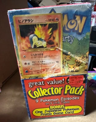 NEW Collector Pack 3 Pokemon VHS Tapes W/ Japanese Promo Card - Image 1 of 4