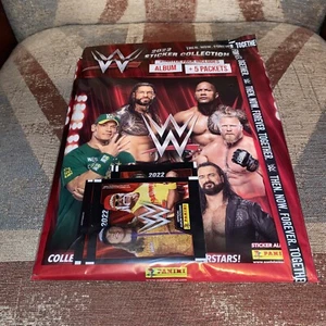 WWE 2022 WRESTLING UK Panini Stickers Starter Collection Album + 5 Packets. New - Picture 1 of 4