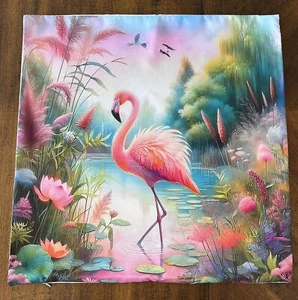 Throw Pillow Cover Shell Case Coastal Beach Flamingo NO PILLOW INSERT-SHELL ONLY - Picture 1 of 2