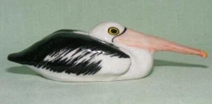 Klima Miniature Porcelain Bird Figure Pelican Lying Head Down K668 - Picture 1 of 1