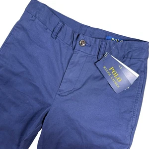 Polo Ralph Lauren Boy's Navy Blue Chino Pants, Size 12 with Adjustable Waist NWT - Picture 1 of 10