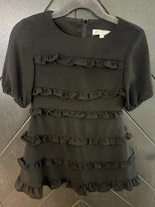 Classy Gb Girls Black Dress with Ruffle Detail Size 4 From Dillards - Picture 1 of 2