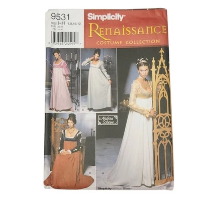 Simplicity 9531 Renaissance Costume Collection Sewing Pattern Size HH 6-12 Uncut - Image 1 of 4