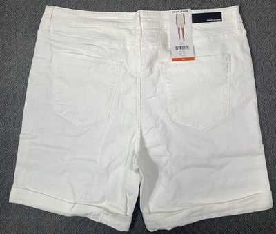 DKNY Women's White Denim Bermuda Short Size 16 "fit like 38x7" NWT - Image 1 of 4