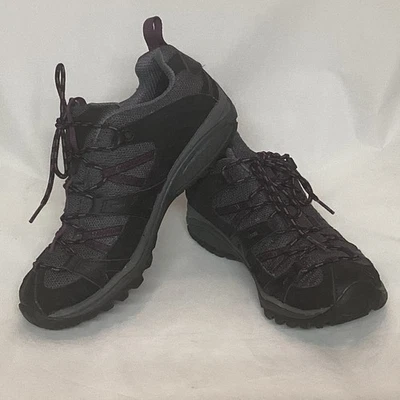 Merrell Sneakers Women 9.5 M Damson Siren Shoes Black Purple Trail Hiking Vibram - Image 1 of 4
