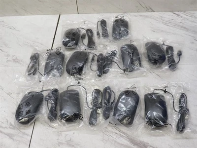 Open Box Lot of 10 Dell Optical USB Black Scroll Mouse 0DMV3P 065K5F 0PRDVP - Image 1 of 4