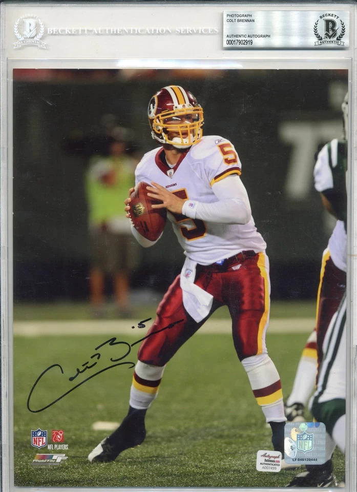 Colt Brennan- (d.2021) Beckett BAS Signed/Autograph/Auto 8x10 Football NFL Photo - Image 1 of 1