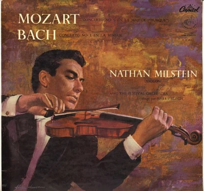 NATHAN MILSTEIN, MOZART, BACH CONCERTOS LP 1957 CAPITOL P 8362 - Photo 1/3