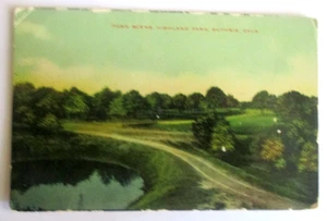 Vintage 1908 Prelinen Postkarte der Parkszene, Highland Park, Guthrie, Okla. - Bild 1 von 2