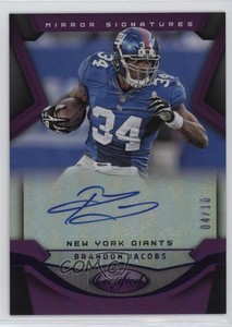 2016 Certified Mirror Signatures Purple /10 Brandon Jacobs #M-BJS Auto