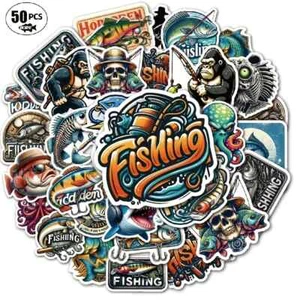 Pegatina de pesca / pegatina 50 uds. NUEVO/EMBALAJE ORIGINAL - Imagen 1 de 3