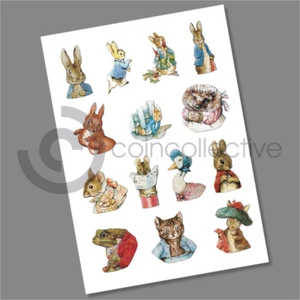 Beatrix Potter 50p Münze Aufkleber Sticker komplette Sammlung, mehrere Angebote - Bild 1 von 29