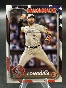 (# /76) EVAN LONGORIA INDEPENDENCE DAY PARALLEL - 2024 Topps #304 Arizona DBACKS - Picture 1 of 3