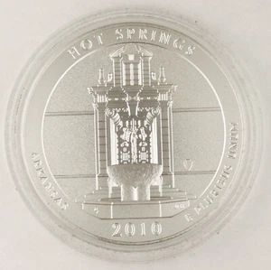 2010 P Hot Springs America the Beautiful 5 oz Silver Coin NP1 Collector Version - Picture 1 of 4