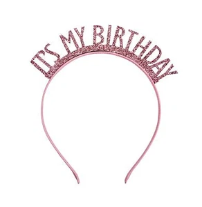 Rose Glitter It's My Birthday Headband - Picture 1 of 1