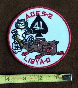 Tomcat Military Collectors Navy Patch Black Aces Libya VF-41 - Picture 1 of 4