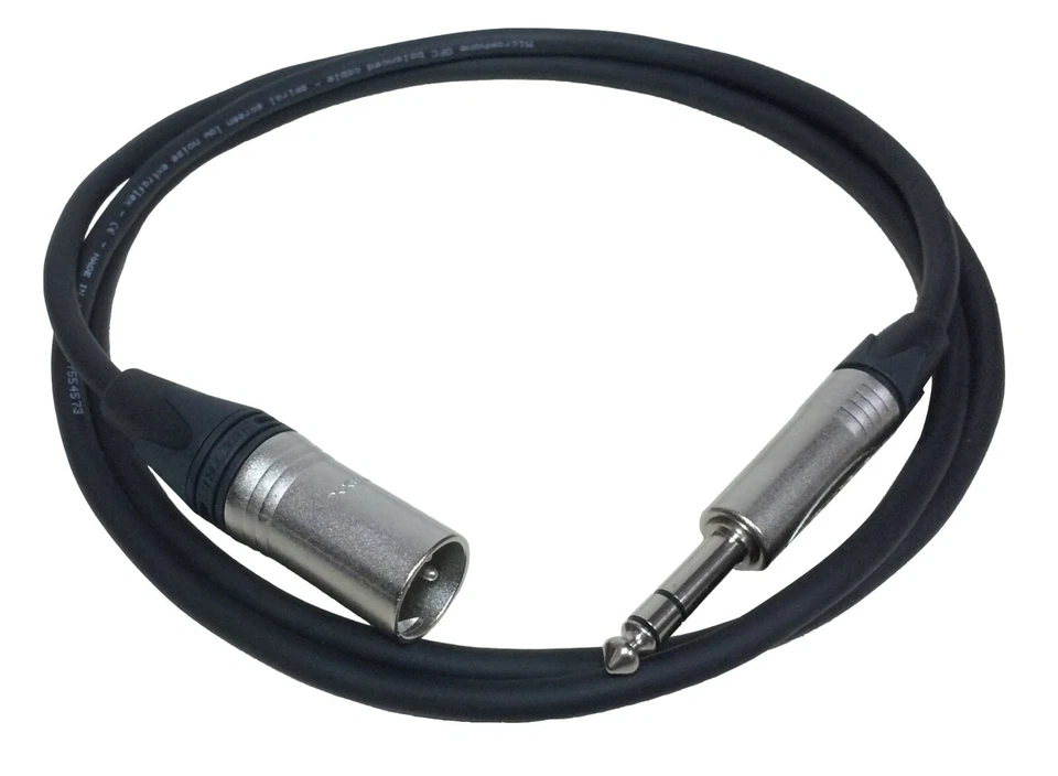 DG Systems - Cavo da Jack stereo a cannon XLR maschio 3p, connettori Neutrik
