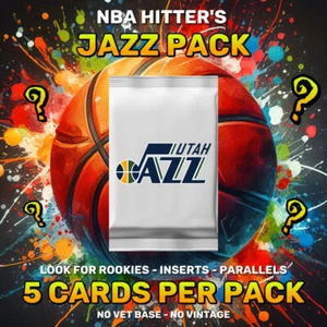 2018-24 NBA Hitters Jazz Mystery Pack - 5 Cards -Rookies, Inserts, Parallels - Picture 1 of 1