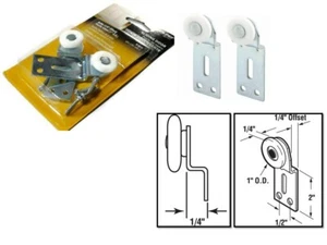 Prime-Line N 6512 Roller Assembly 1'' D x 1/4'' W Roller, 60lb Side Mounting 2PK - Picture 1 of 1