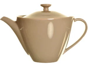DIANE VON FURSTENBERG DVF Home Smoke Taupe Teapot Tea Pot Serverware New - Picture 1 of 5