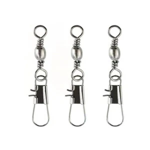 100PCS Fishing Barrel Swivel with Interlock Snap Fishing Swivel Size 14#-5/0 - Picture 1 of 8