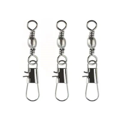100PCS Fishing Barrel Swivel with Interlock Snap Fishing Swivel Size 14#-5/0 - Image 1 of 4
