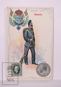 Trading Card Flag, Soldier, Coin, Stamp. Serie A, 17. Sweden -Spanish Chocolate - Imagen 1 de 2
